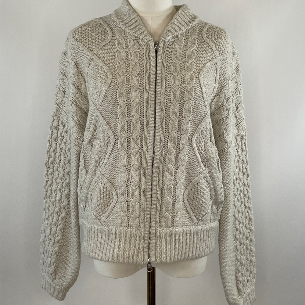 Central Park West Savannah Zip Sweater, XS - Picture 5 of 11